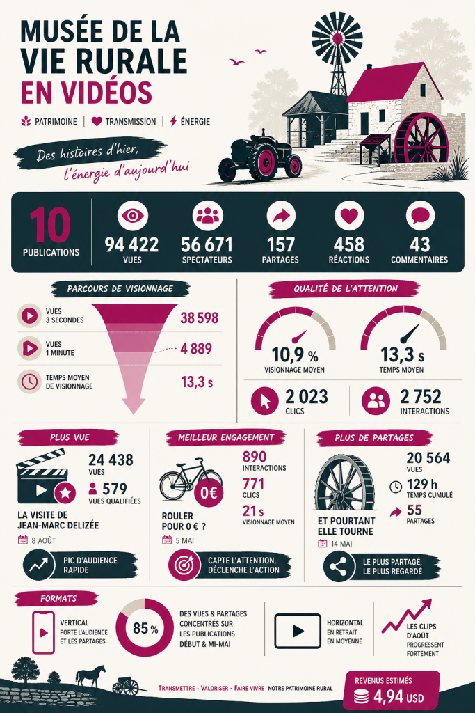 Infographie de la campagne Musée de la vie rurale en vidéos