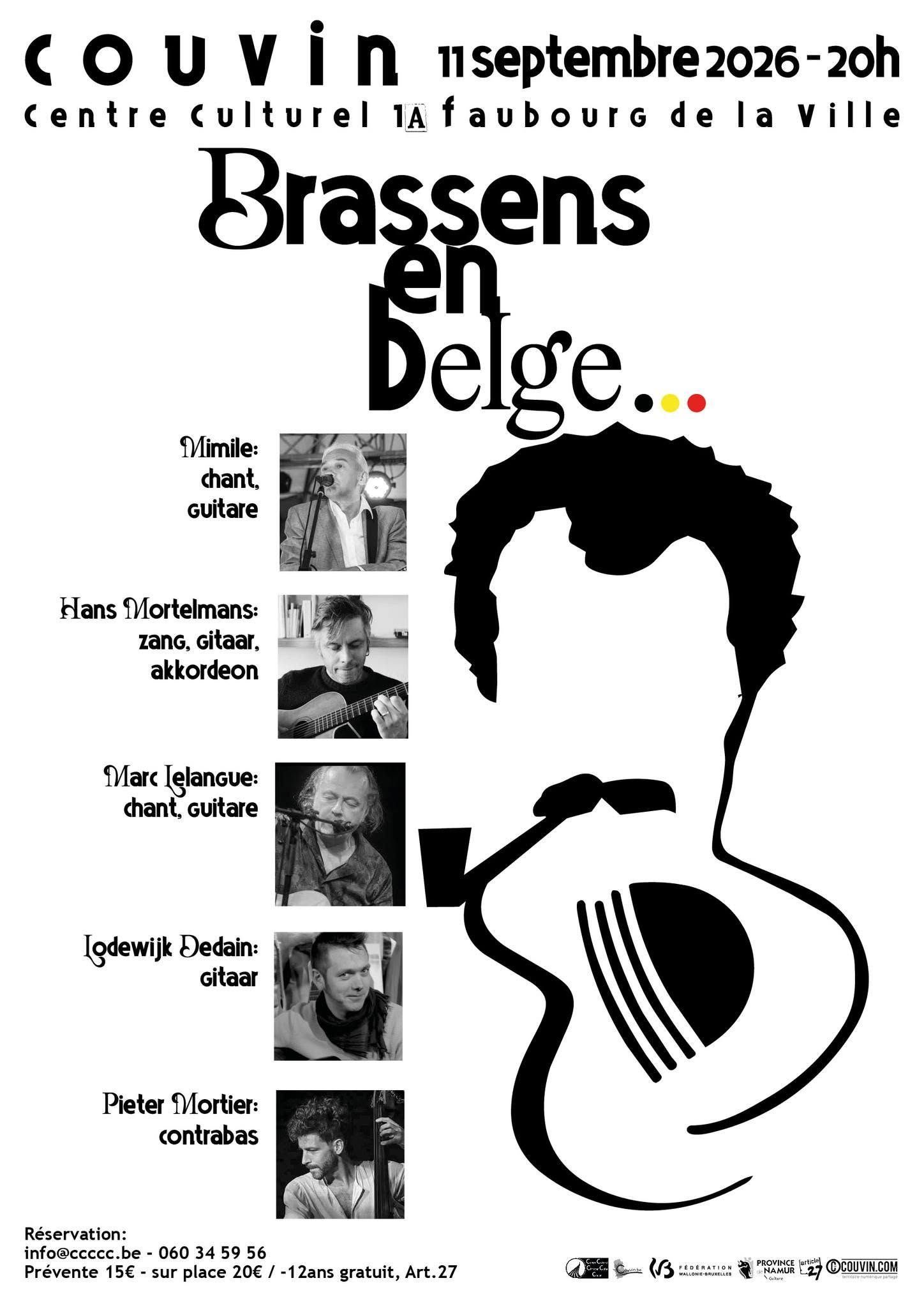 Brassens en Belge — concert bilingue au Centre culturel de Couvin le 11 septembre 2026